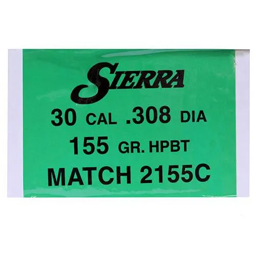 30 Caliber - MatchKing, 155 Grains, Hollow Point Boat Tail, Per 500