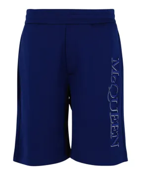Alexander McQueen Mens Logo Embroidered Track Shorts