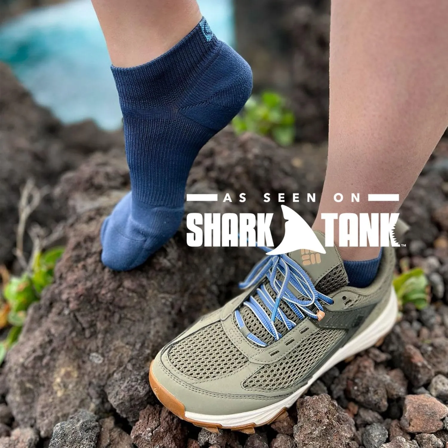Apolla The AMP Compression Short Socks for Men and Women, 20-30 mmHg, As Seen on Shark Tank, Ankle, No Show Sock, 1 pair
