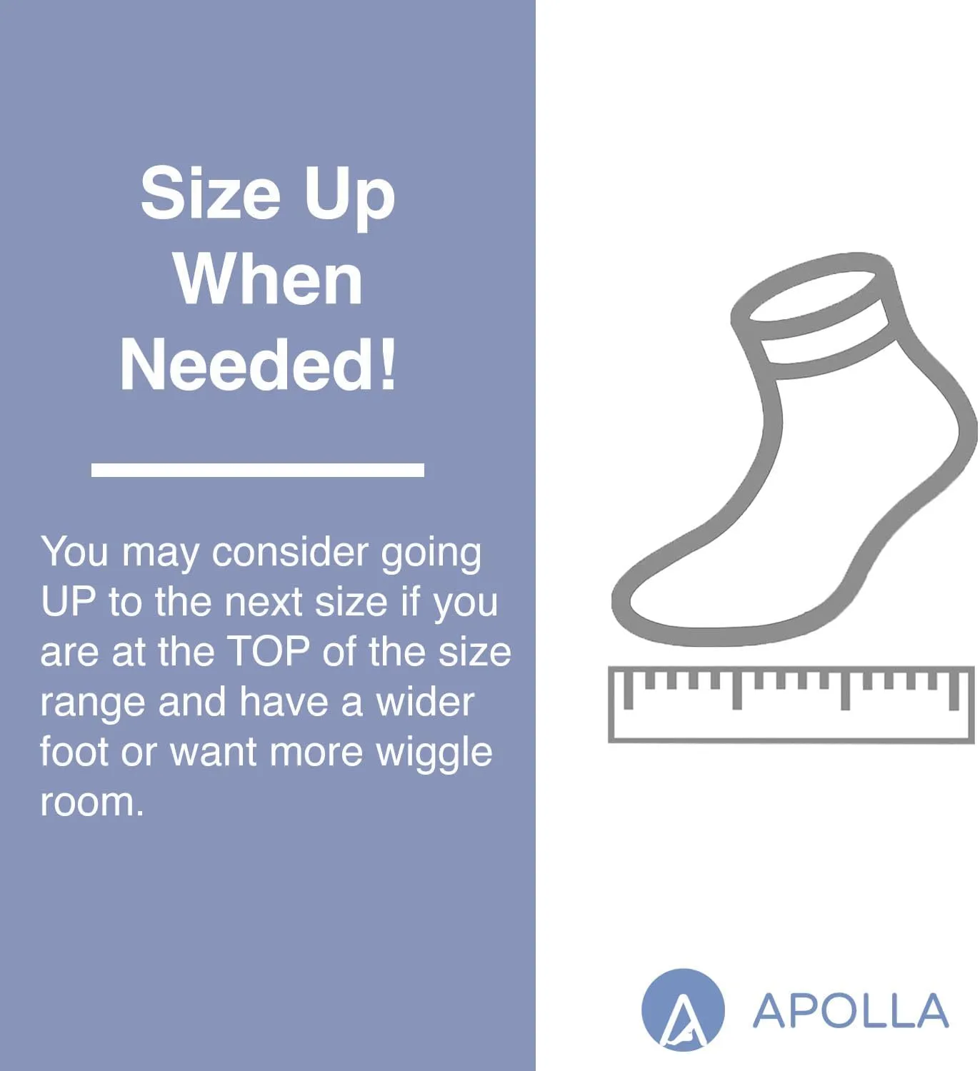 Apolla The Performance Compression Crew Socks for Men & Women, 20-30 mmHg, As Seen on Shark Tank, Ankle, No Show Sock, 1 pair