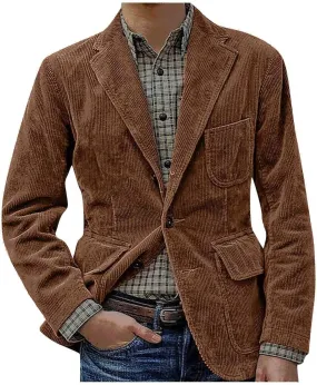 DuDubaby Men's Spring Thin Casual Fashion Loose Single Lapel Breasted Jacket