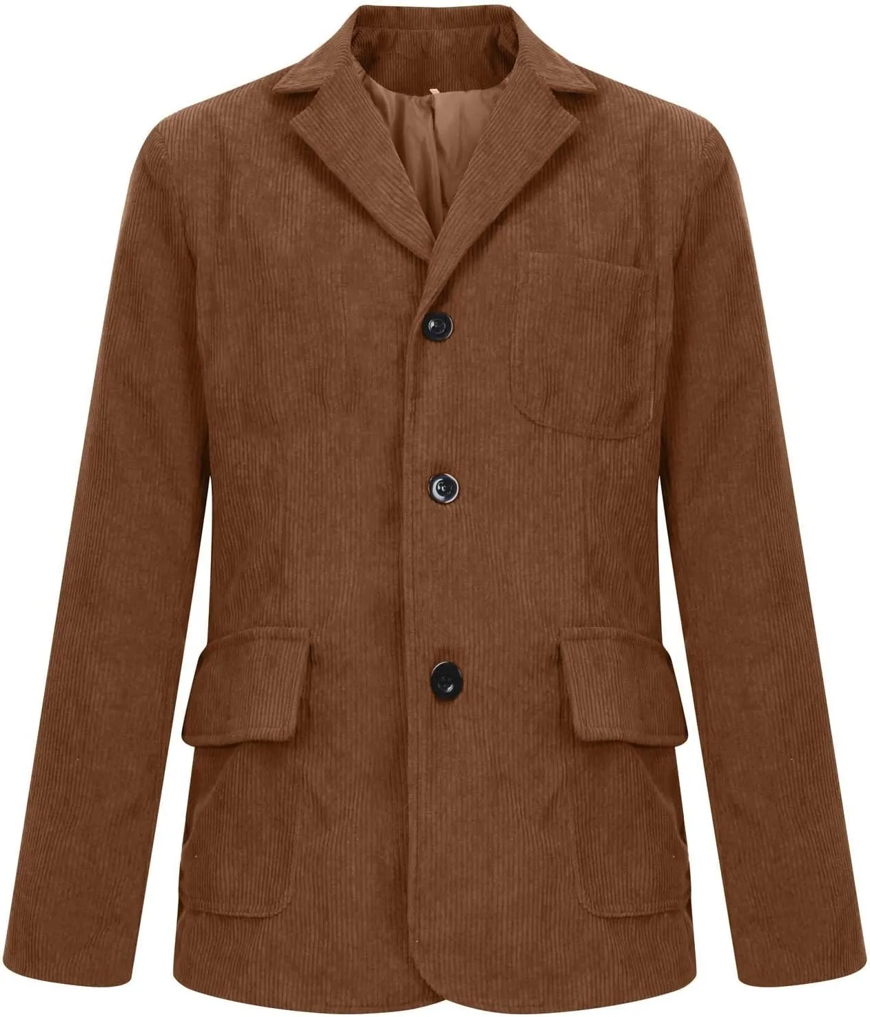 DuDubaby Men's Spring Thin Casual Fashion Loose Single Lapel Breasted Jacket