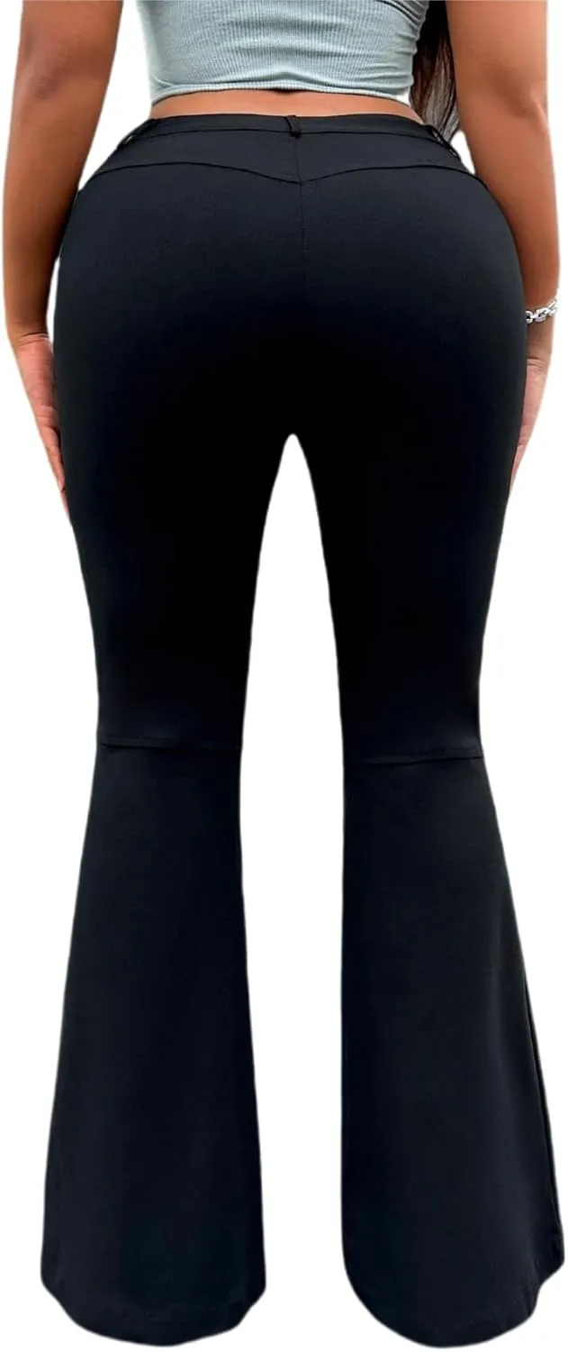 Flare Leggings for Women with Pockets Cargo Joggers Cargo Pants Stretchy Quick Dry Hiking Pants