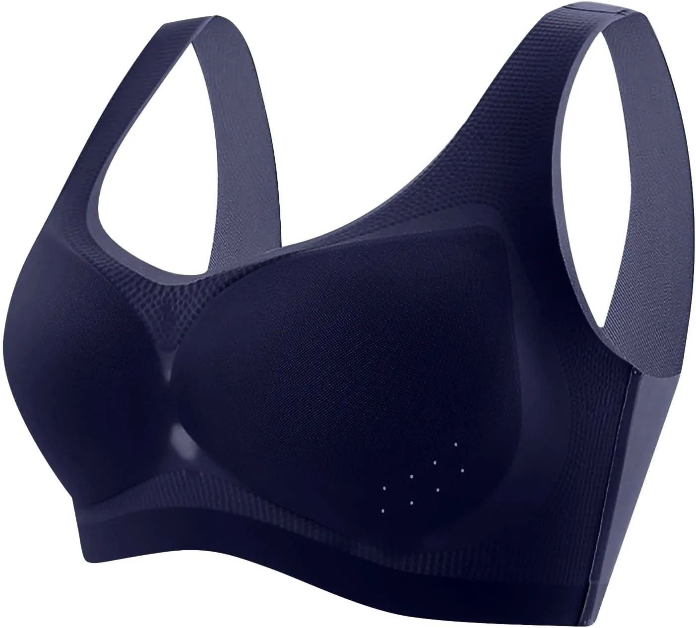 JOAU Womens Wireless Bra, Full-Coverage Pullover Stretch Bras, Smoothing T-Shirt Bra Breathable Removable Padded Bralettes