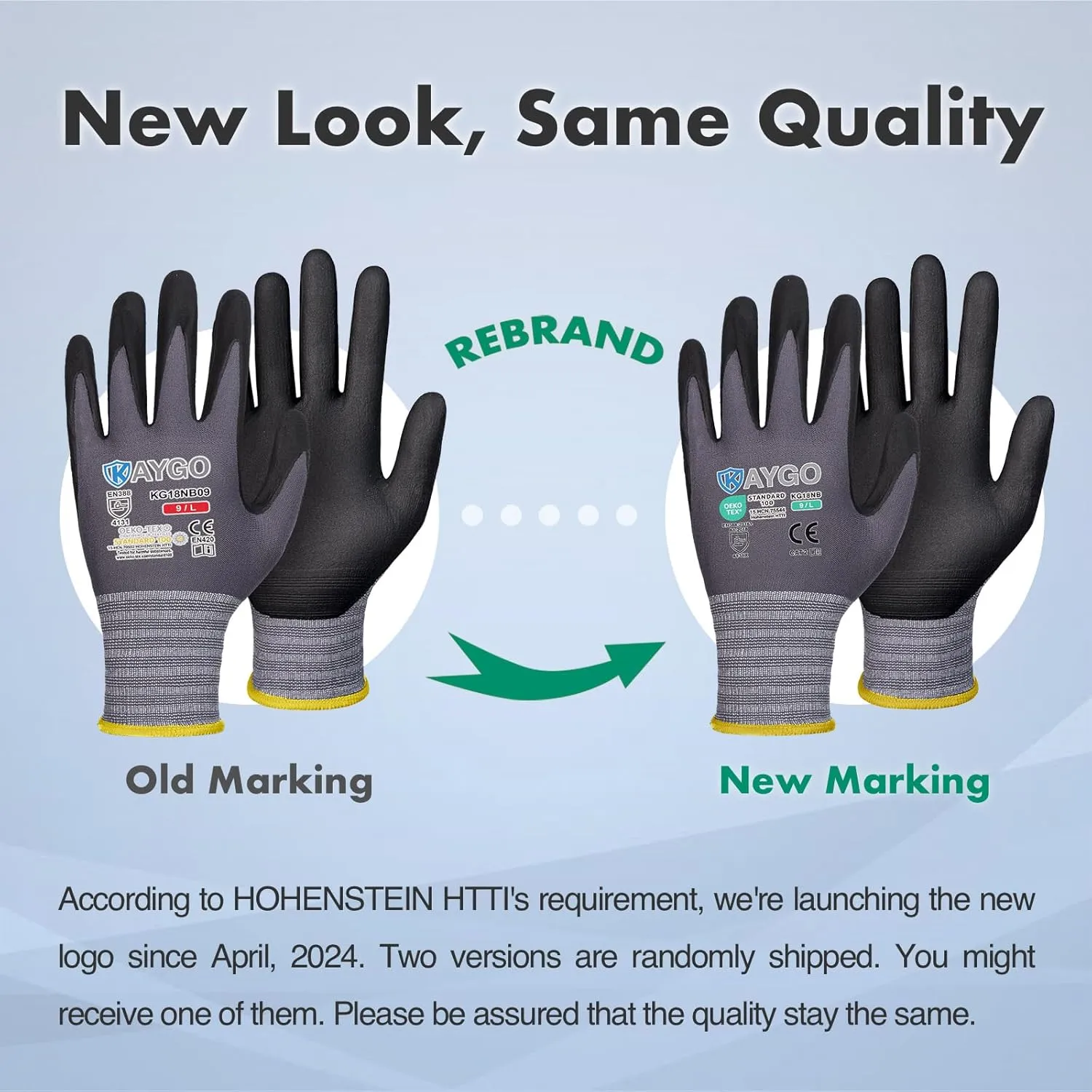 KAYGO Safety Work Gloves MicroFoam Nitrile Coated, 12 Pairs KG18NB,Seamless Knit Nylon Glove for Men and Women, Ideal for Automotive,Warehouse,Construction (Medium, Gray)