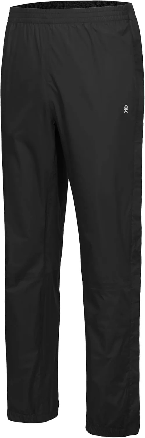 Little Donkey Andy Men's Blue Waterproof Windproof Outdoor Rain Pants for Hiking, Golf, Fishing