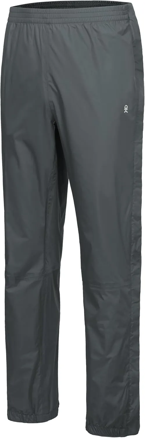 Little Donkey Andy Men's Blue Waterproof Windproof Outdoor Rain Pants for Hiking, Golf, Fishing