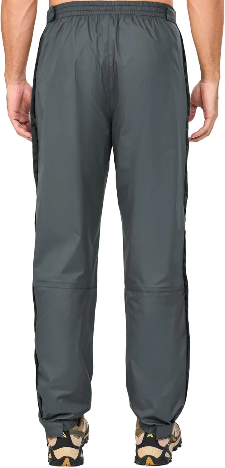 Little Donkey Andy Men's Blue Waterproof Windproof Outdoor Rain Pants for Hiking, Golf, Fishing
