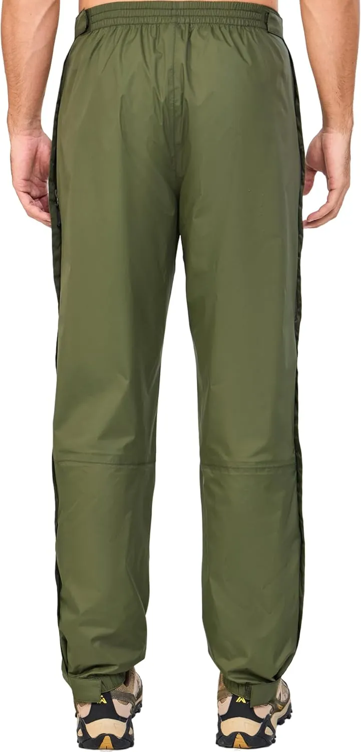 Little Donkey Andy Men's Blue Waterproof Windproof Outdoor Rain Pants for Hiking, Golf, Fishing