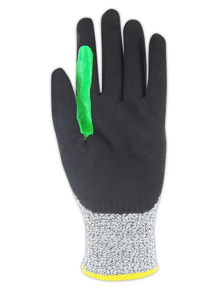 MAGID Enhanced Liquid-Grip Level A4 Cut Resistant Work Gloves, 12 PR, Reinforced Thumb Saddle, Sandy Nitrile Coated (Nitrix), Size 7/S, Reusable, 10-Gauge Hyperson Shell (GPD780)