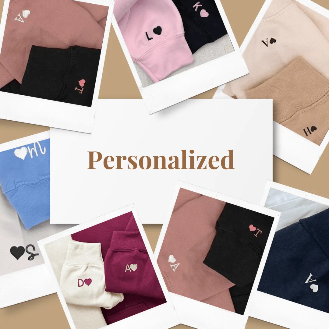 Matching Couple Hoodies -  Loving Bears Custom Embroidered Sweatshirts For Couples