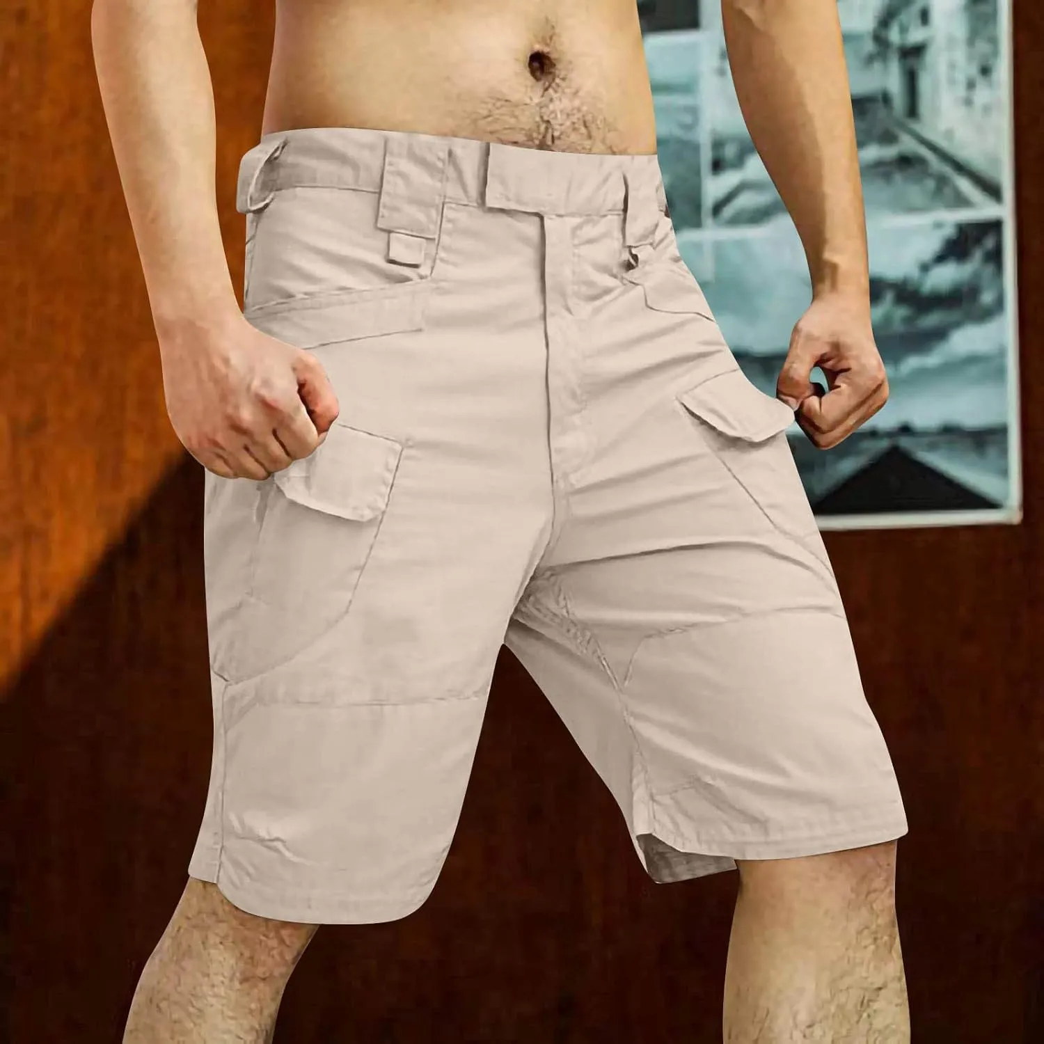 Mens Tactical Shorts Men's Sports Pocket Workwear Casual Loose Shorts Jogging Athletic