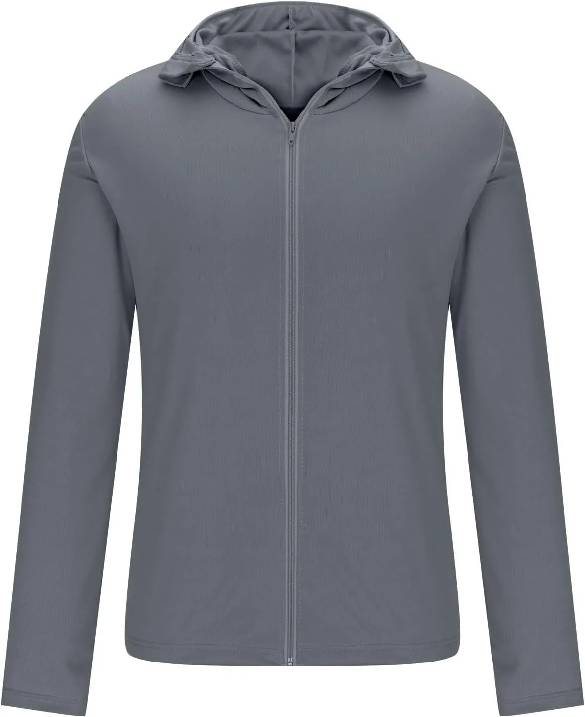Men's UPF 50  Light Jacket Full Zip Sun Protection Hoodie Long Sleeve Sun Shirts UV Fishing Hiking Athletic Running