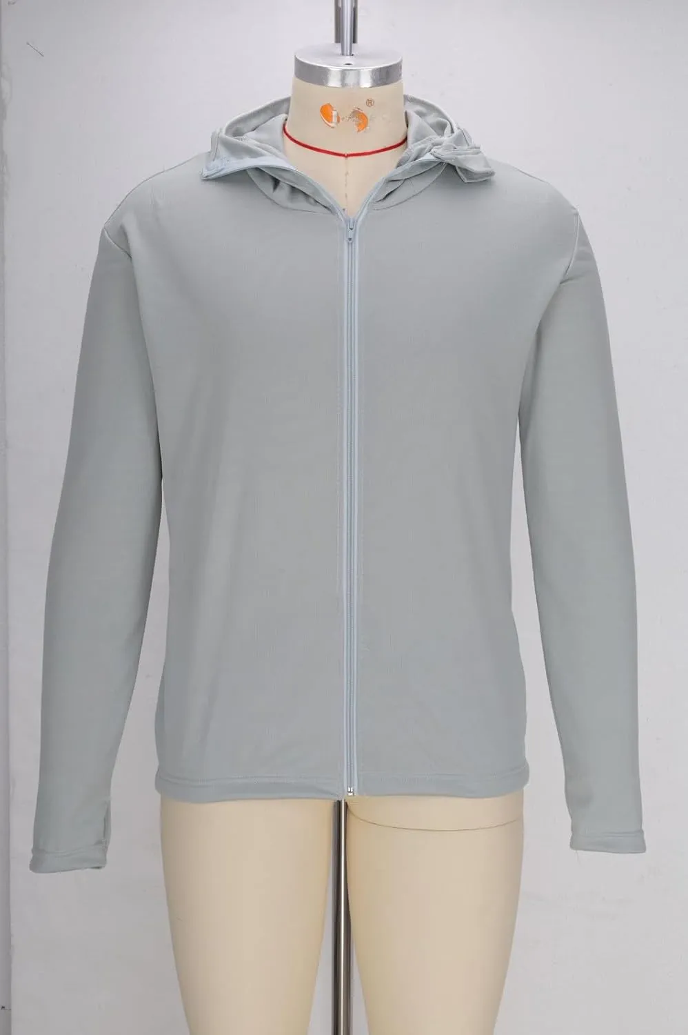 Men's UPF 50  Light Jacket Full Zip Sun Protection Hoodie Long Sleeve Sun Shirts UV Fishing Hiking Athletic Running