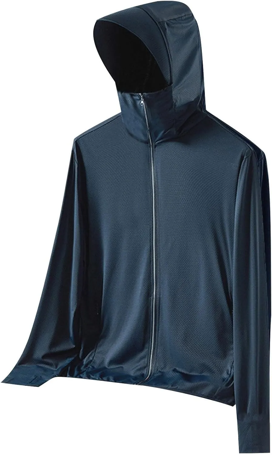 Men's UPF 50  Light Jacket Full Zip Sun Protection Hoodie Long Sleeve Sun Shirts UV Fishing Hiking Athletic Running