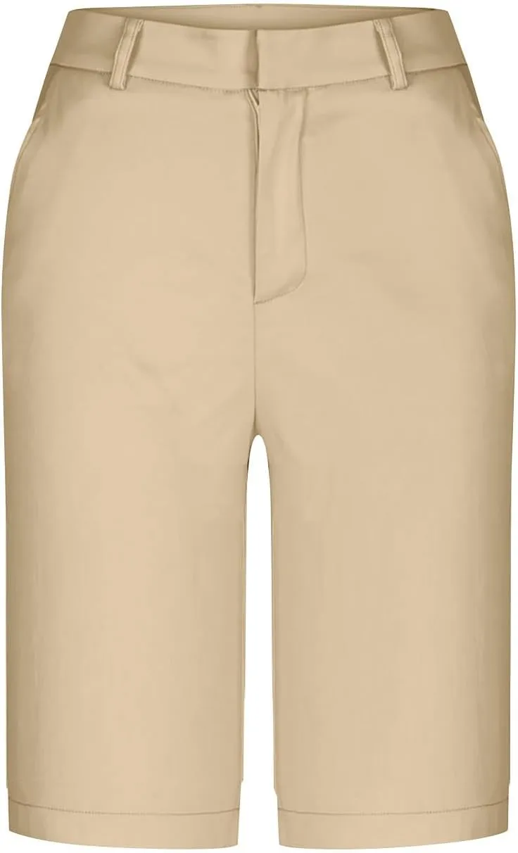 Plus Size Bermuda Shorts for Women Knee Length Shorts Women Dressy Casual Loose Work Shorts Golf Shorts with Pockets