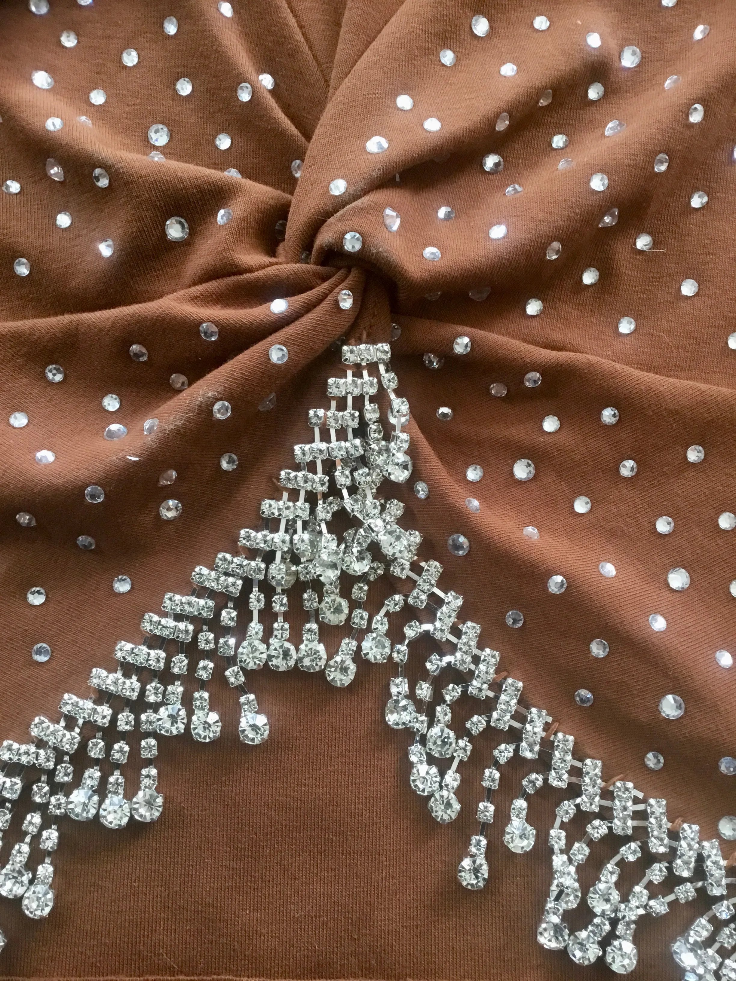 Rhinestones Fringe Top - Dixi