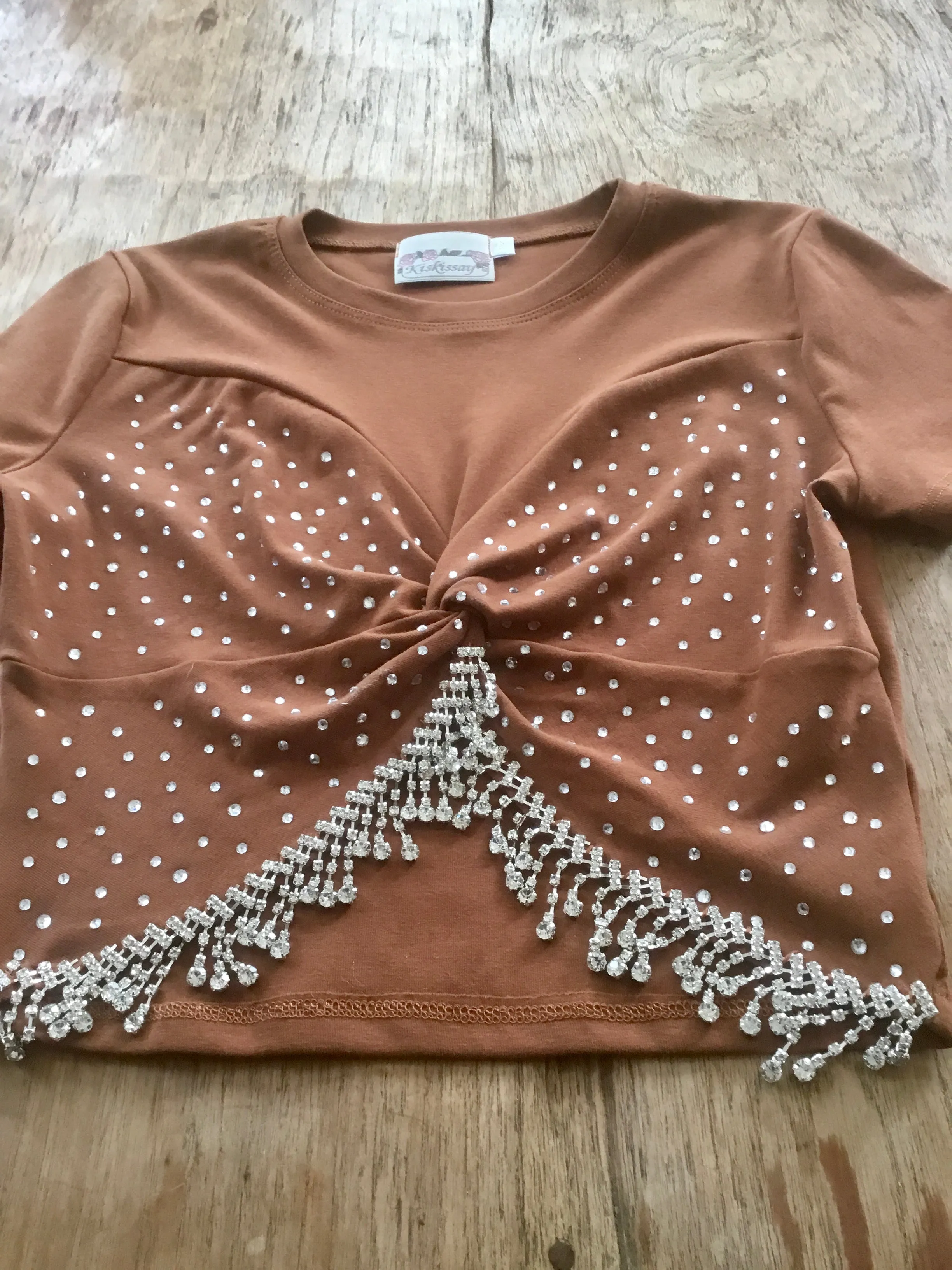 Rhinestones Fringe Top - Dixi