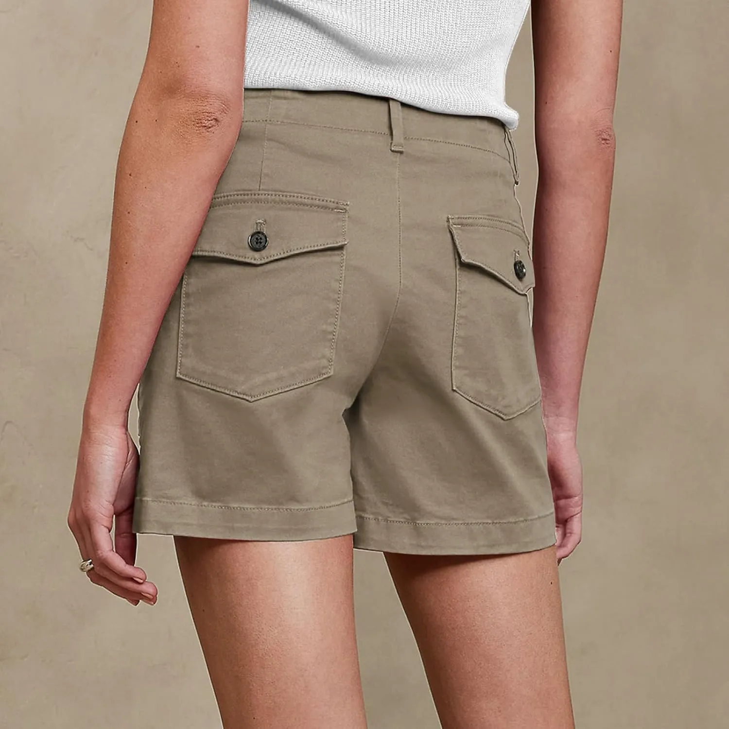 Summer Cargo Shorts Women Casual Loose Fit High Waisted Shorts Stretchy Lounge Shorts with Pockets Cozy Hiking Shorts