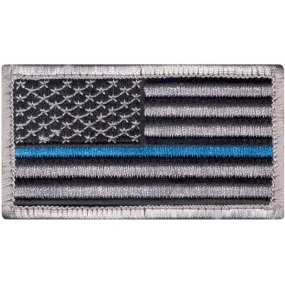 Thin Blue Line in.Support the Police in. U.S. Flag Patch