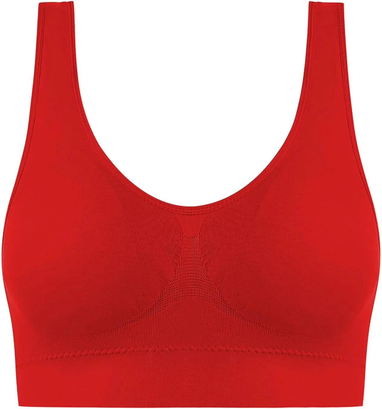 Women's Wirefree Bras Seamless Full Coverage Plus Size Stretch Sports Bra Yoga Workout Everyday Wear Bralettes