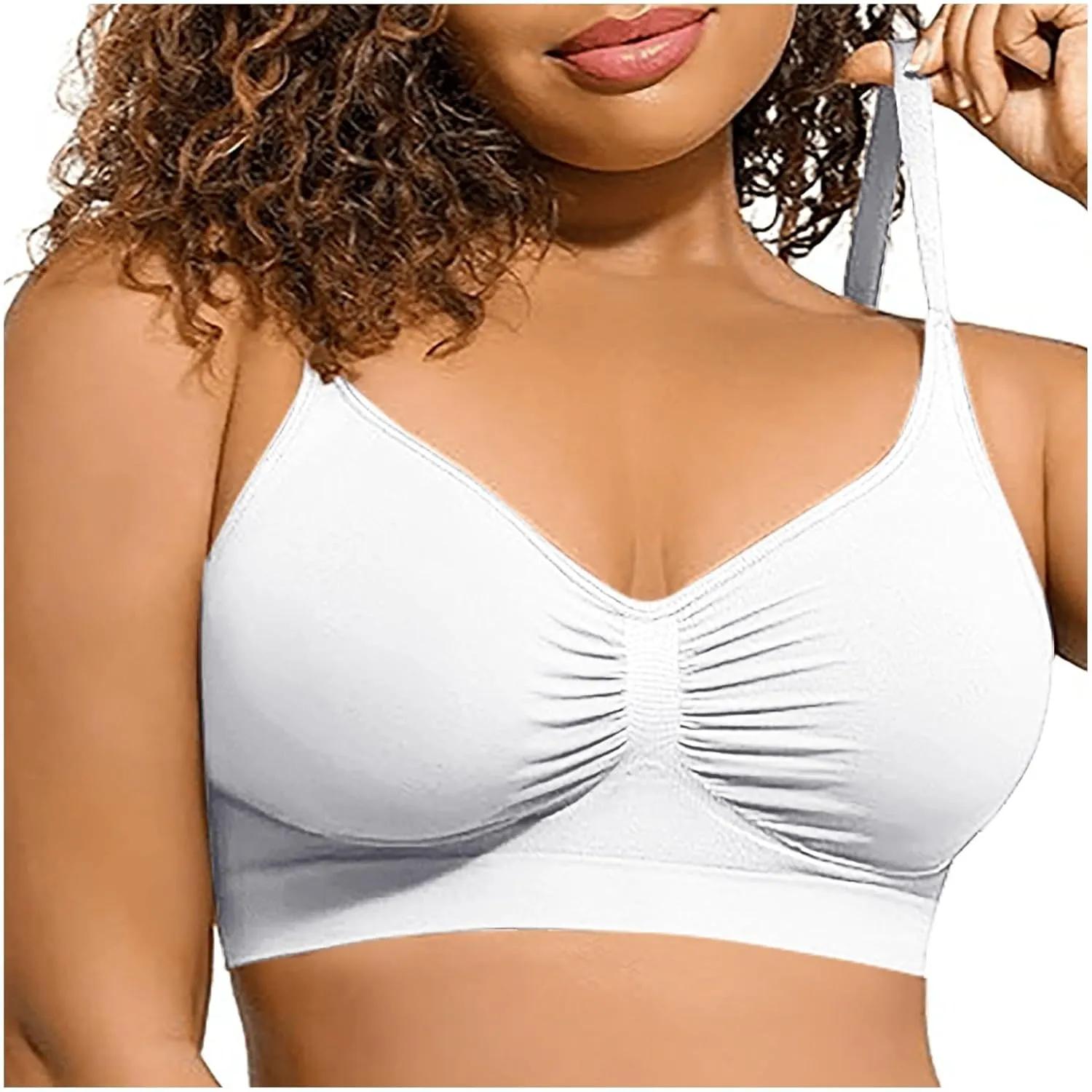 Womens Wireless Bras Stretch Comfort Bralettes No Underwire Sports Bras High Support Large Brust Everyday Bras